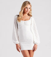 Modern Romance Eyelet Lace Mini Dress
