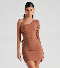 Arm Candy One Shoulder Mini Dress