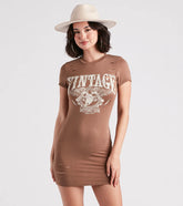 That Vintage Vibe Graphic Mini Dress