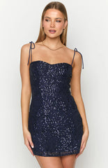 Penny Lane Navy Sequin Mini Dress