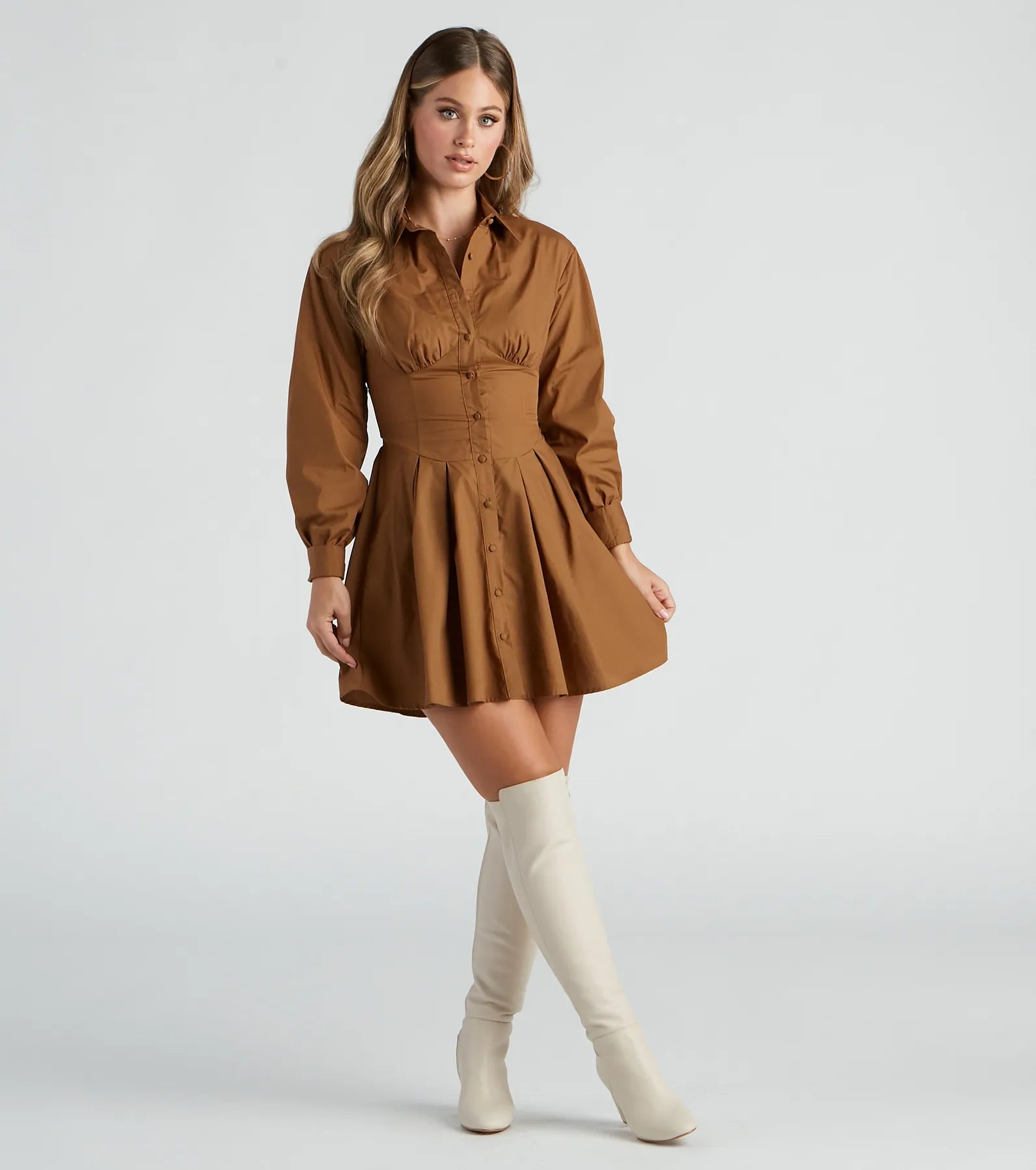 Fall Ritual Poplin Shirt Dress