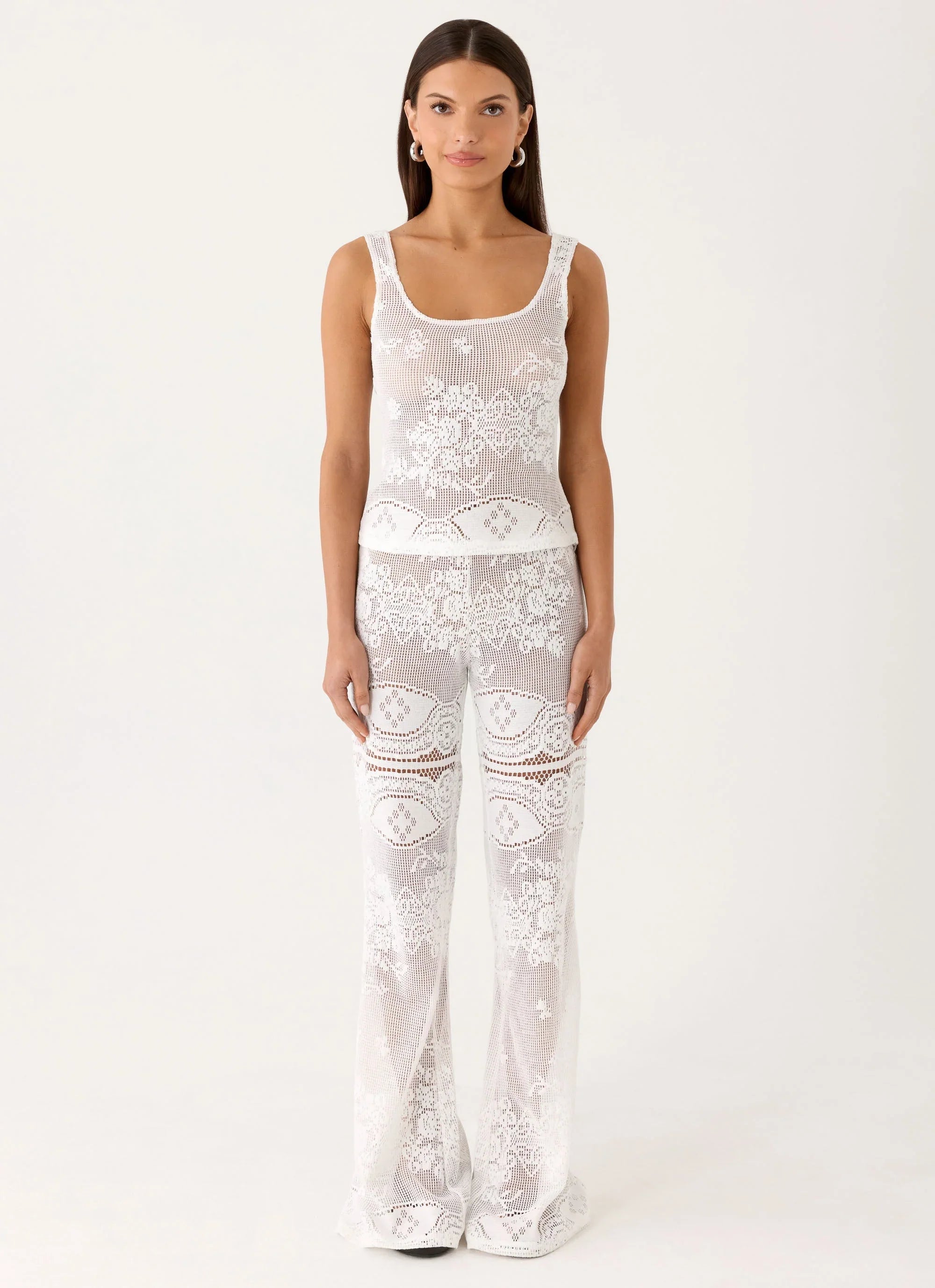 Bosten Low Rise Pants - White