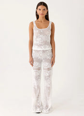 Bosten Low Rise Pants - White