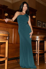 Adrianna One Shoulder Gown | Deep Topaz