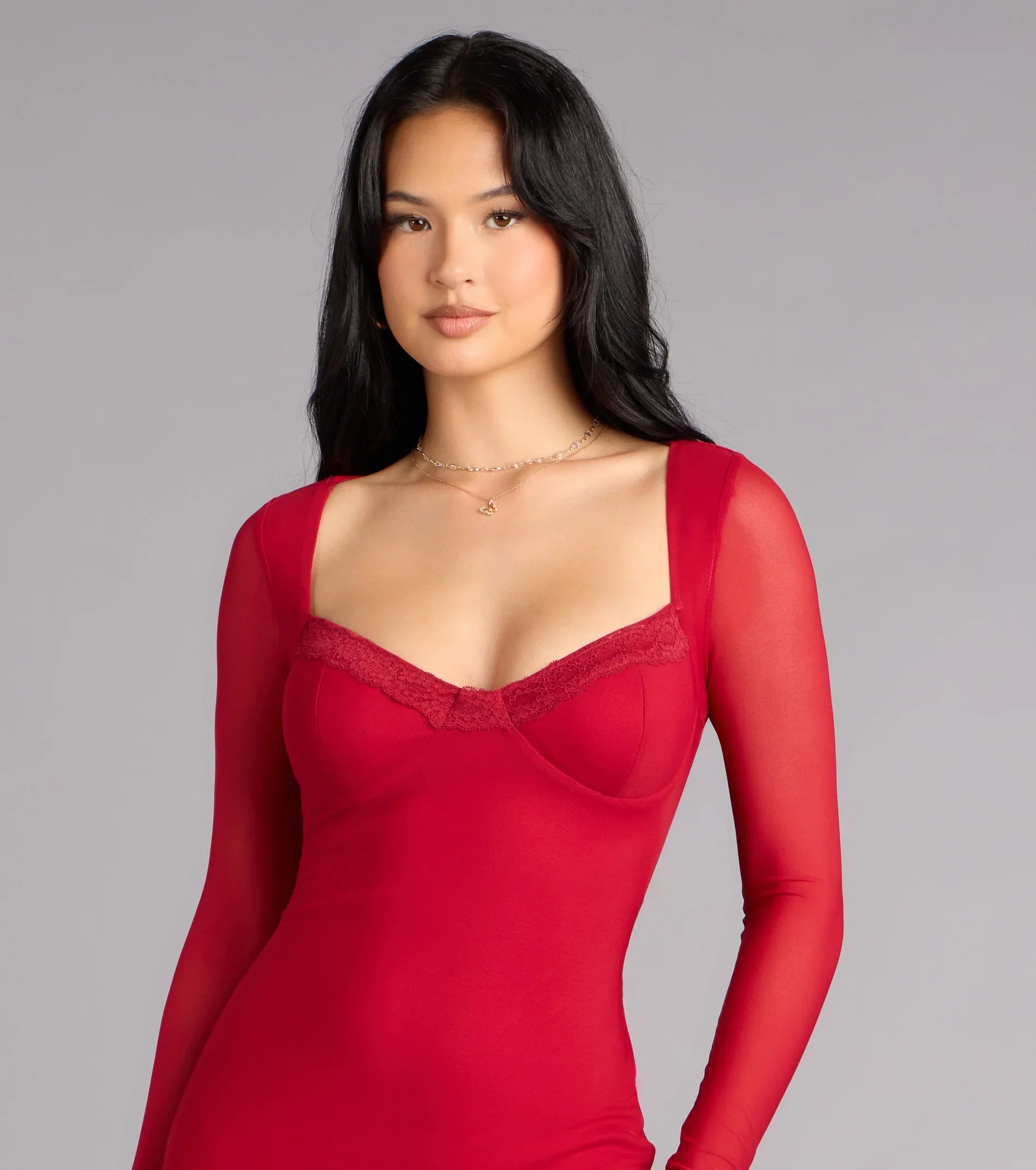 Sweet Illusion Mesh Bodycon Mini Dress