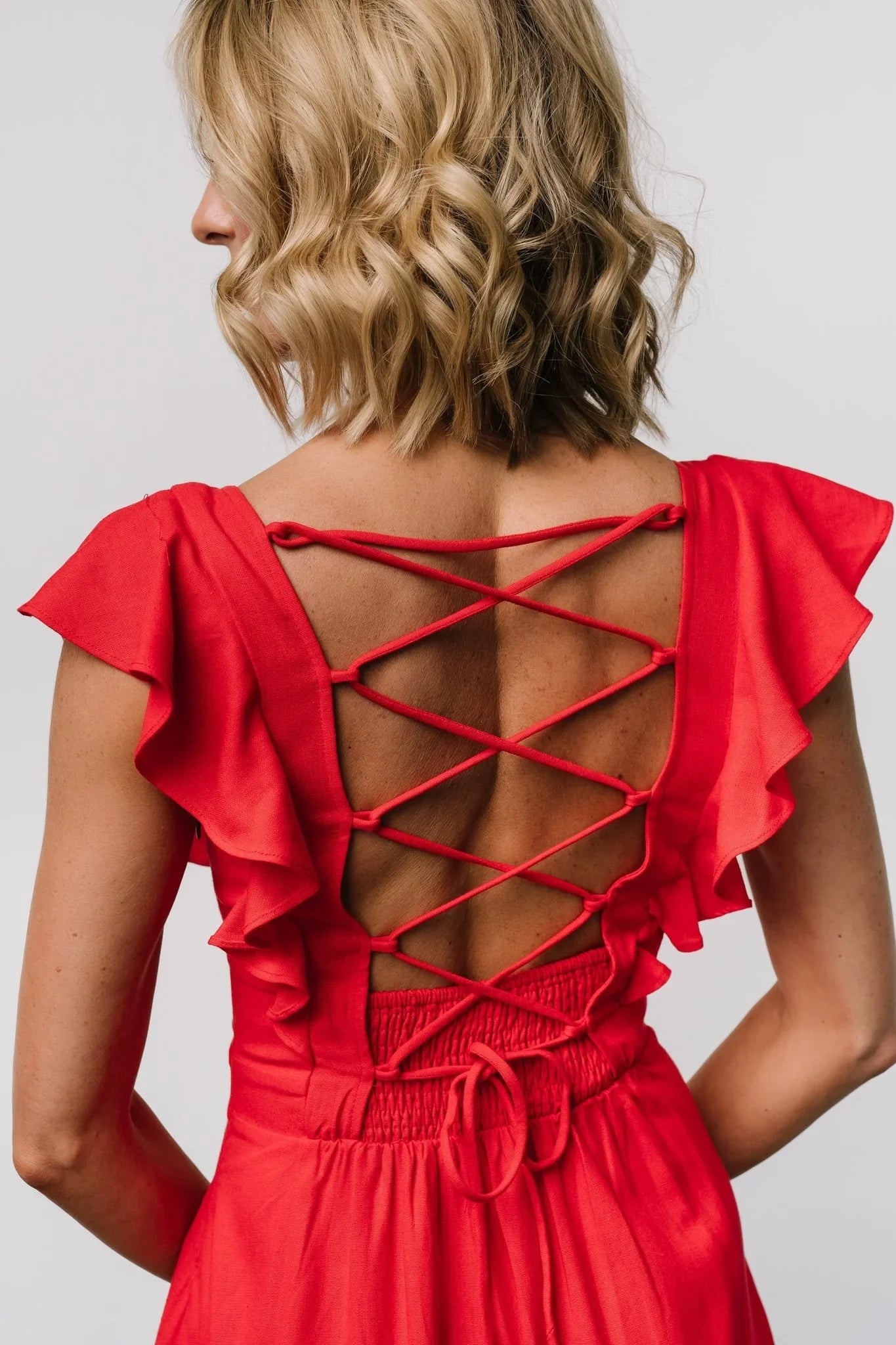 Elena Midi Dress | Red