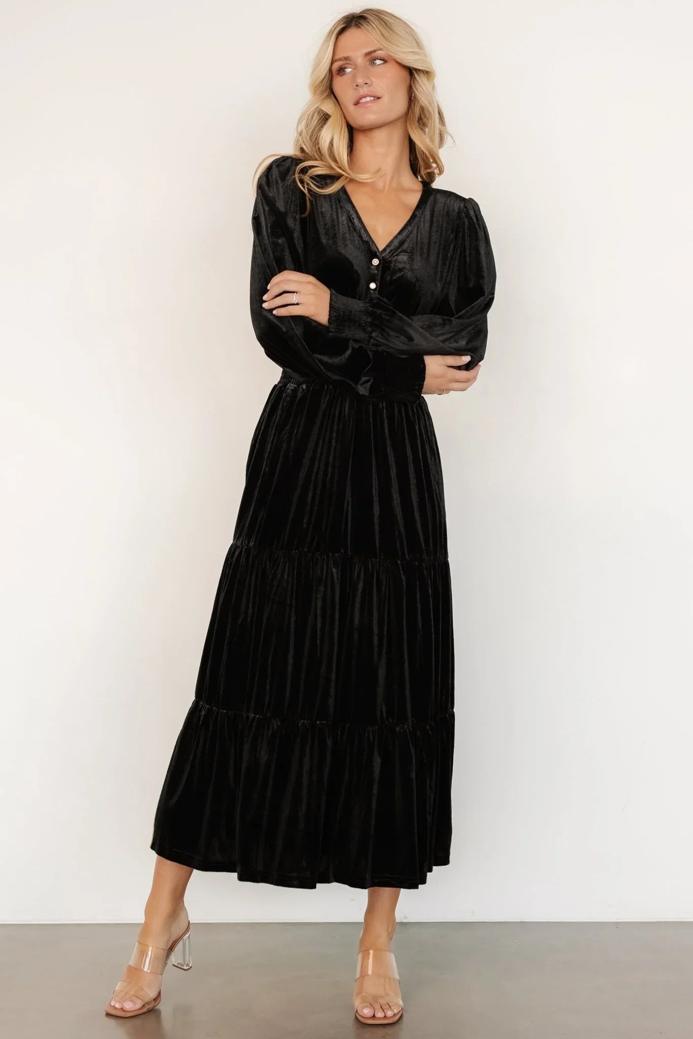 Harley Velvet Dress | Black